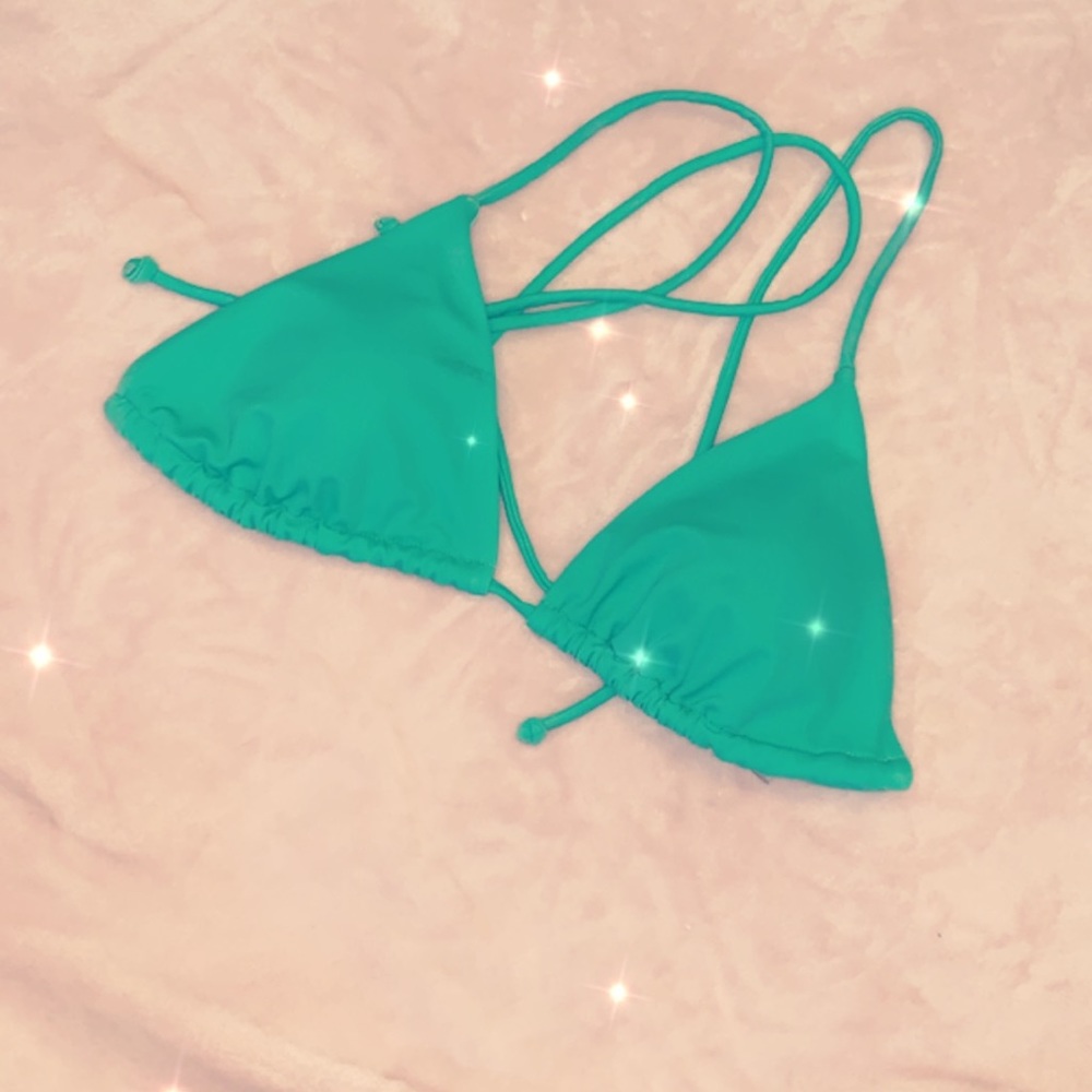 Green bikini top